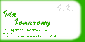 ida komaromy business card